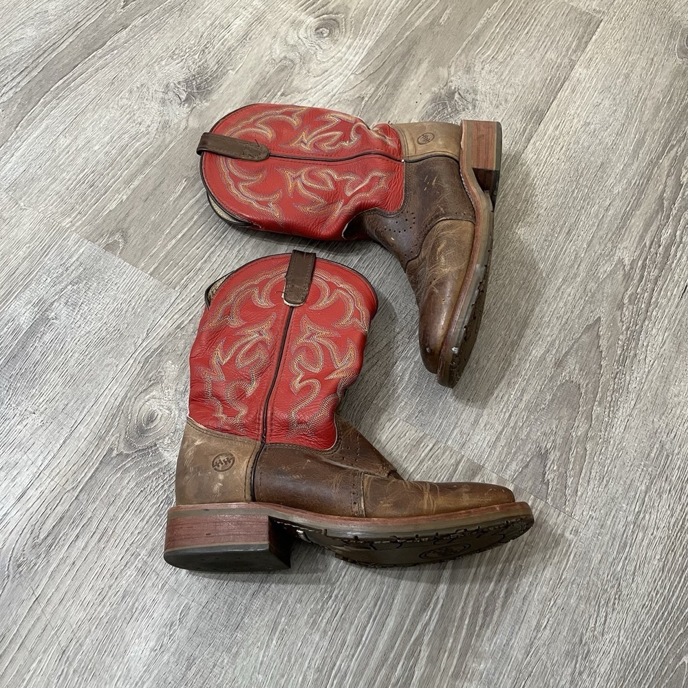 Double H Mens DH3556 ICE Saddle Vamp Work Roper Boots Red Shaft Size 8.5 D USA